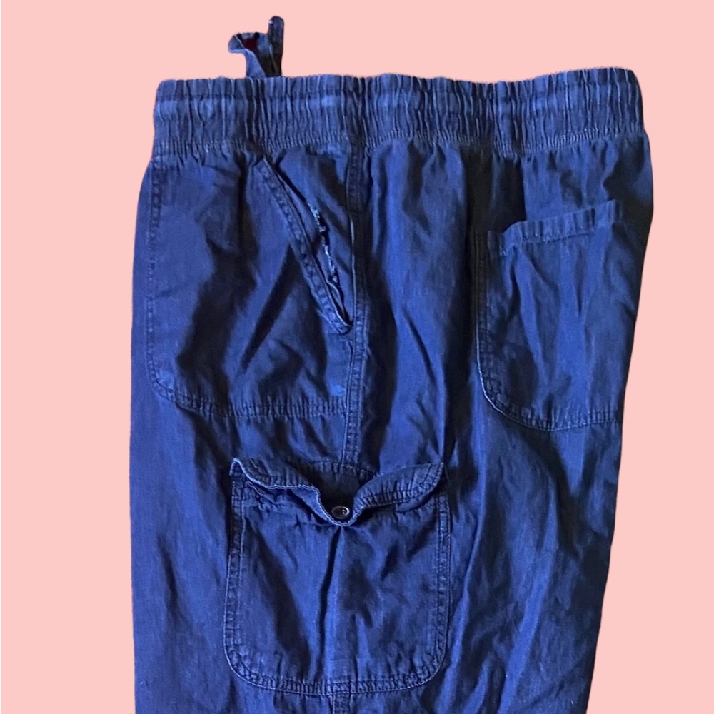 Cargo Denim Pants, Convertible Length, Plus Size 24W, Woman Within. Gently Used